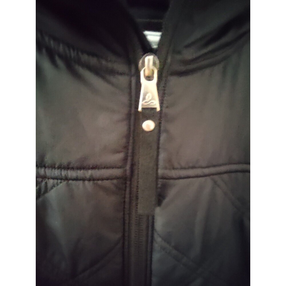 PRANA “ESLA” HOODED FLEECE LINED PUFFER COAT~BLACK~SZ Medium~W23202233 - Picture 2 of 15